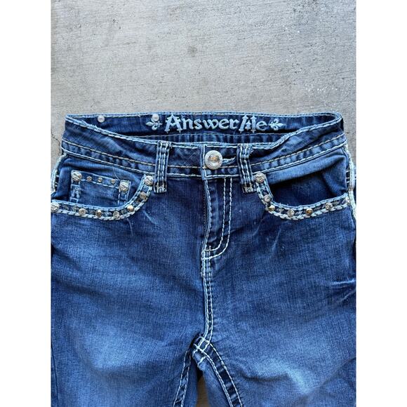 Y2K Answer Me Jeans Studded Bootcut Size 28x29 - Picture 4 of 7